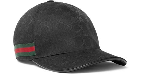 gucci black monogram hat|black Gucci hat men.